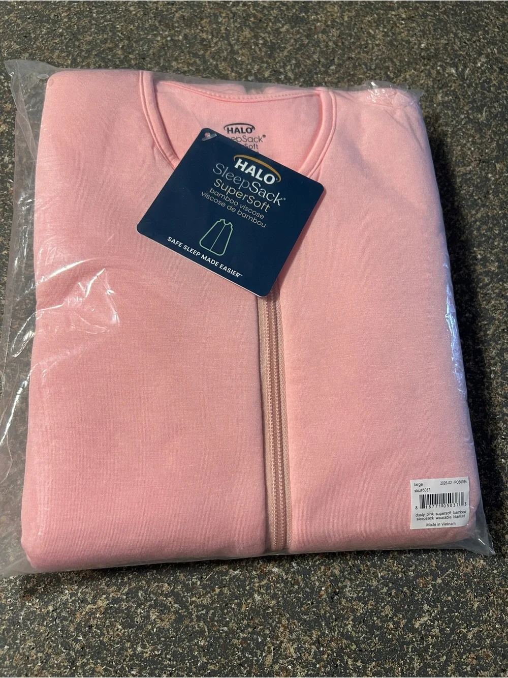 Brand New, Never Opened HALO SleepSack Supersoft Pink Zip Front for Babies